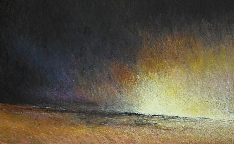 Horizon Elévation #73, pastel à l'huile, 48 x 32 cm, juillet 2016