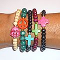 f) Bois - Bracelet / Wood Bracelet