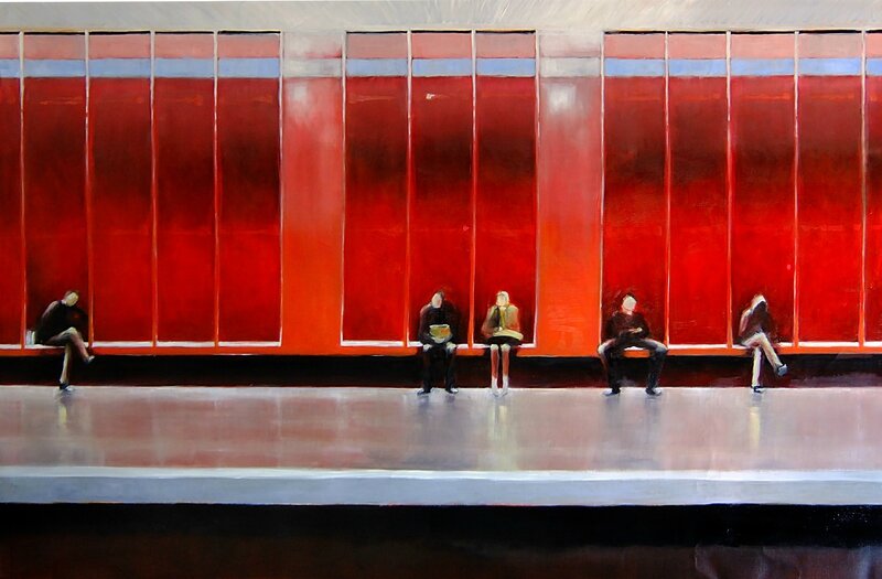 K'nowhere 64, station nation, mars 2016, huile sur toile, 155 x 108 cm