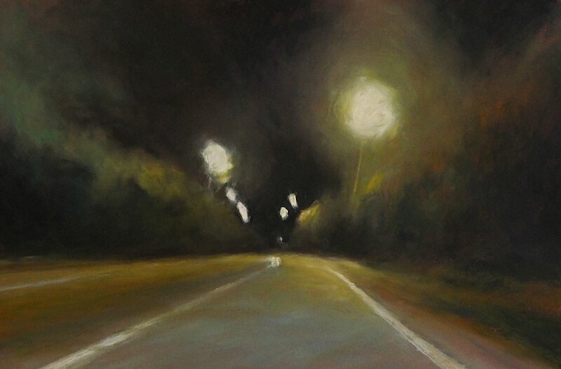 k nowhere 48, dec 2015, pastel à l'huile, 48 x 32 cm