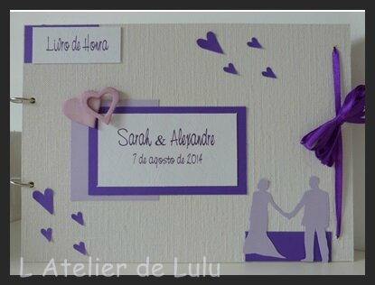 livre d'or les maries violet et mauve