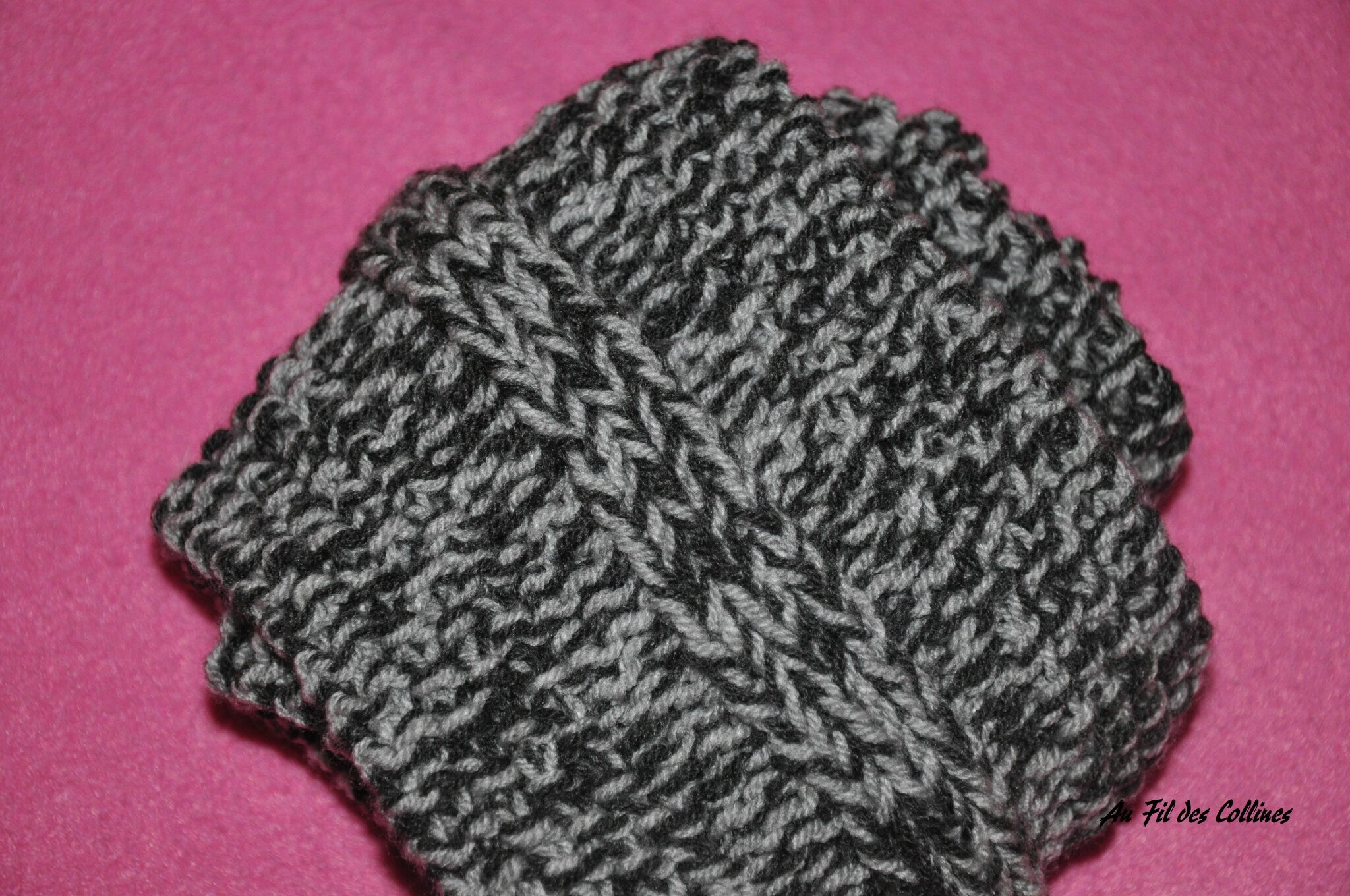 tricoter une echarpe avec 2 laines