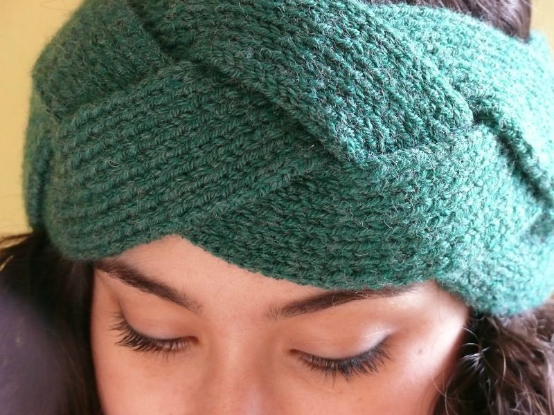 tricoter un headband tresse