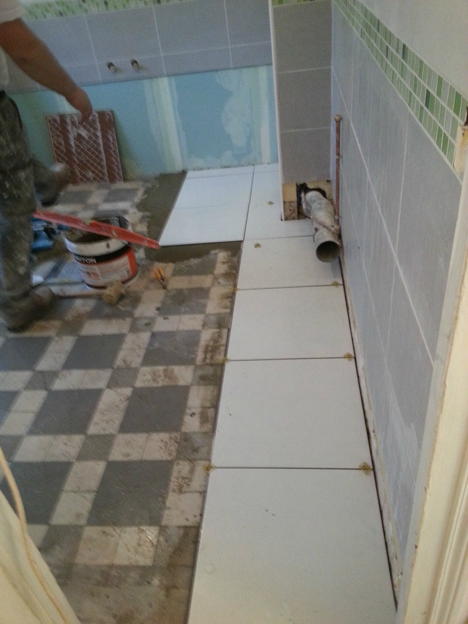 Salle de bain suite et presque fin notre maison, avant, pendant ...