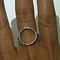 c) Argent massif et zirconium - Bague / Ring