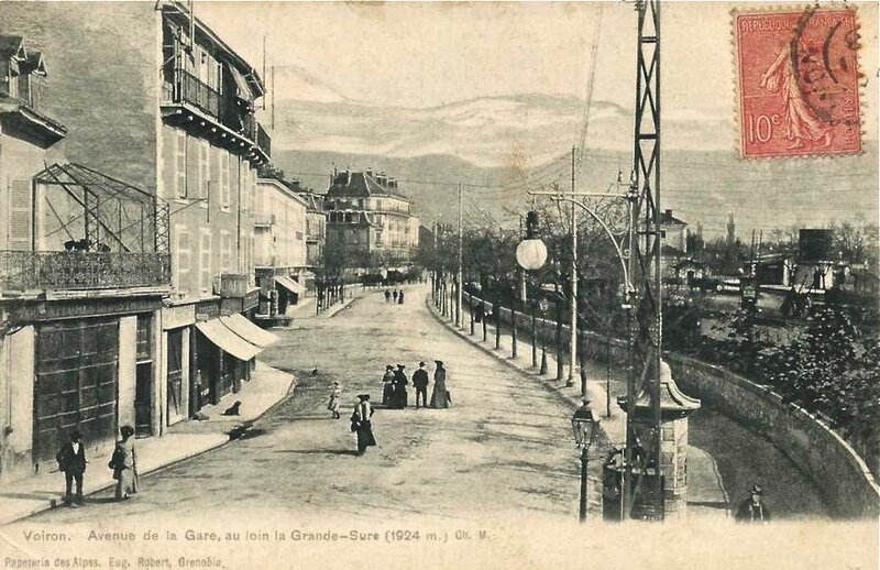 av Gare Voiron cpa 1903