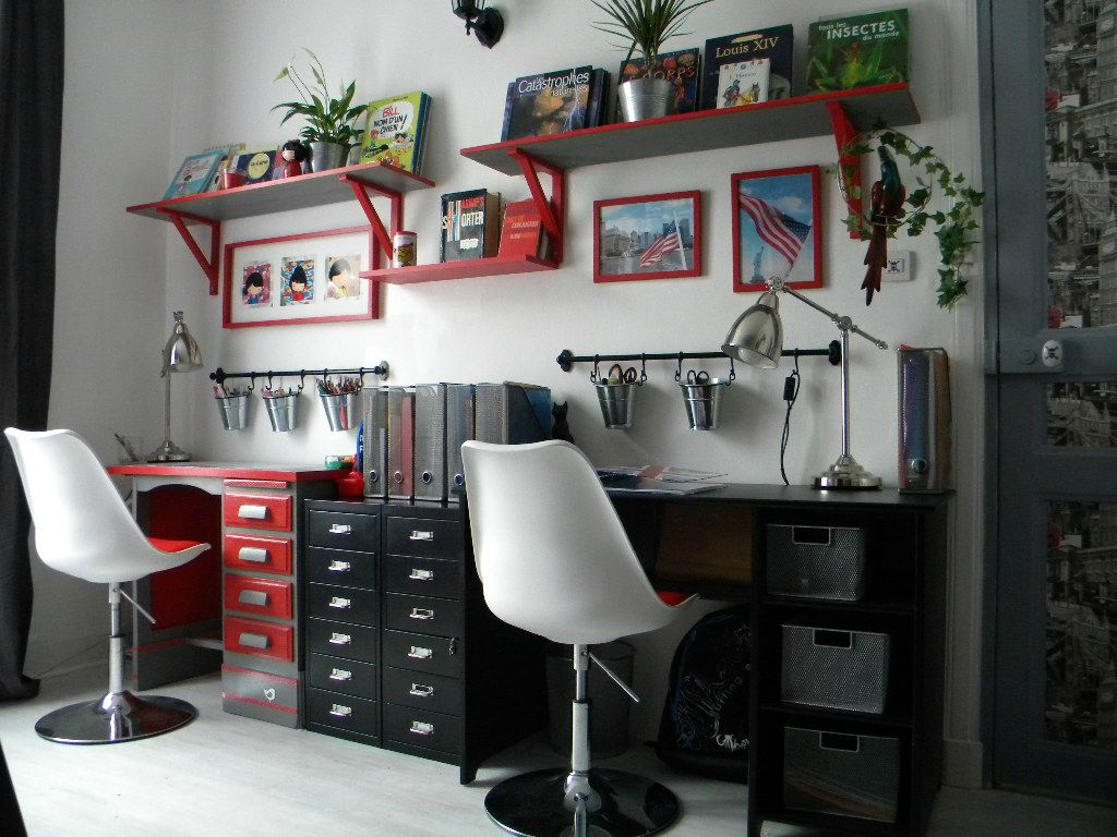 Deco chambre ado rouge et gris: decoration chambre rouge et gris ...