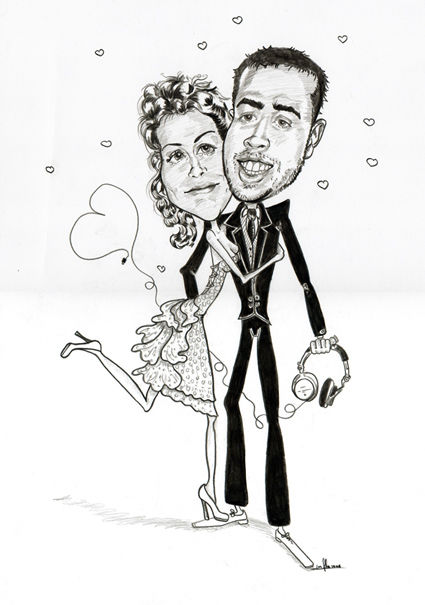 caricature de mariage