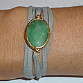 a) Pierre fine - Bracelet / Semi precious Stone - Bracelet