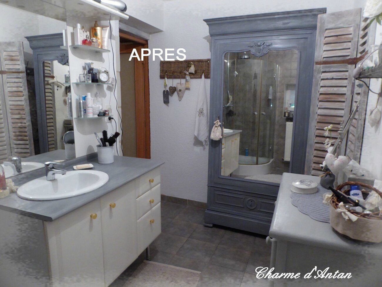 Relooking de la salle de bain charme d'antan