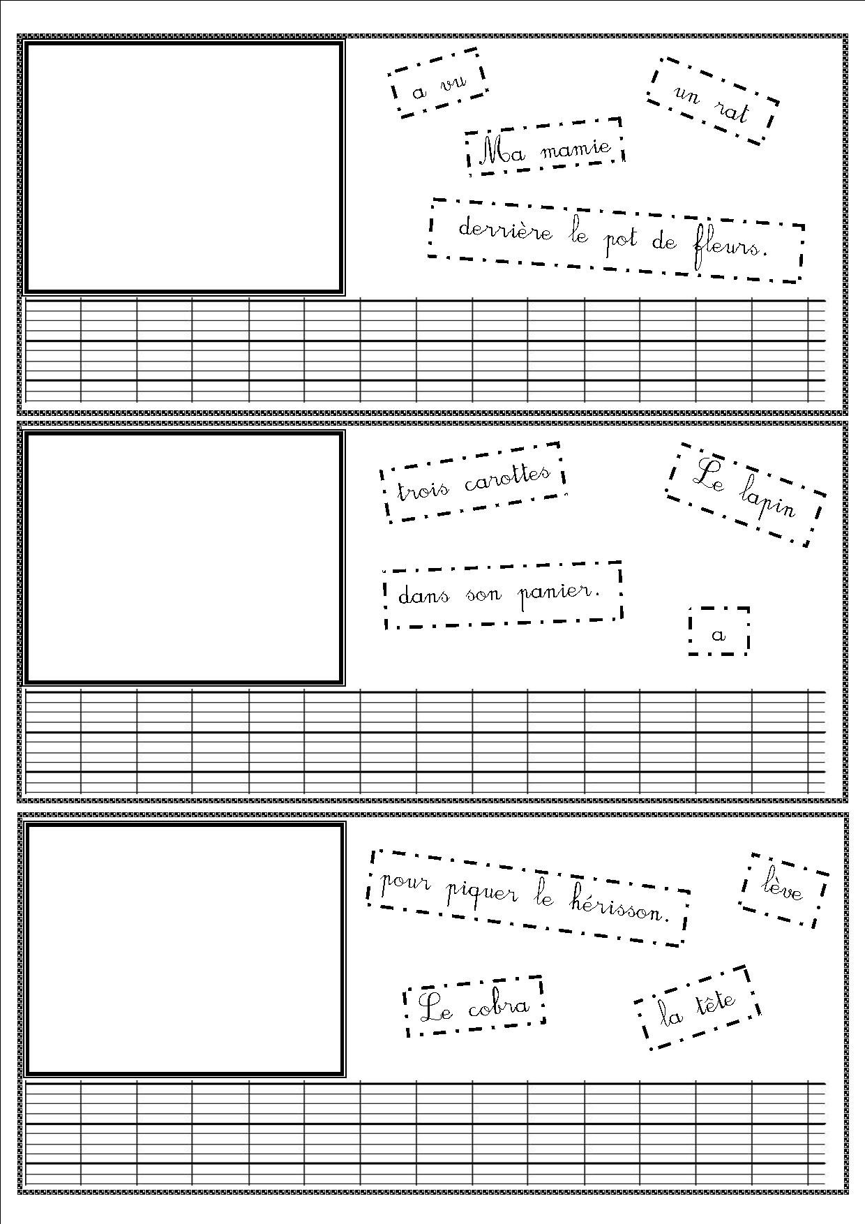 Ecrire Des Phrases Les Comprendre Et Dessiner Ce La Classe De