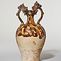 A sancai 'dragon' vase, Tang dynasty (AD 618-907)
