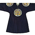 An embroidered gauze surcoat, gunfu, jiaqing period (1796-1820)