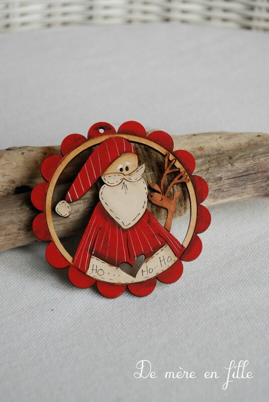médaillon père noel ho ho ho