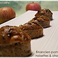 Financiers pommes, noisettes & chocolat