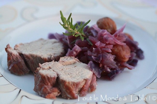 Filet Mignon De Porc Au Chou Rouge Et Aux Marrons Tout Le Monde