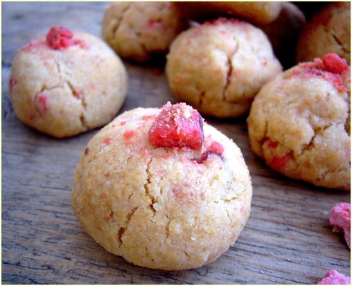 biscuits aux pralines roses