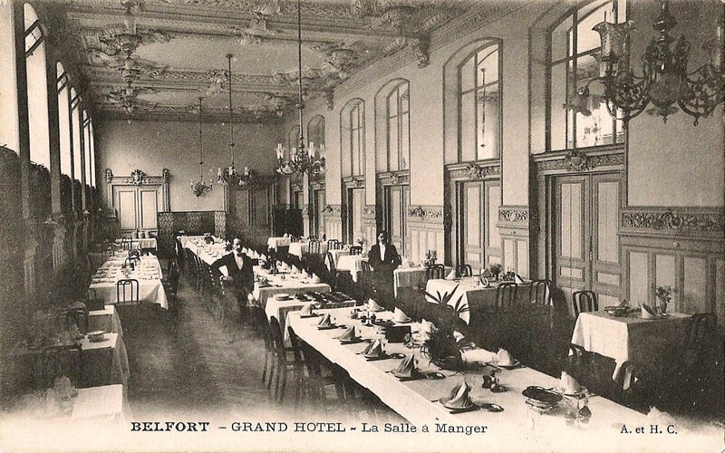 Belfort CPA Rue Reiset n°1 Grand Hôtel Salle à manger 2s