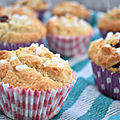 Muffins aux raisins secs et à la cannelle (sans gluten, sans lactose et sans œufs)