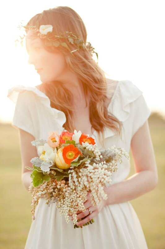 Joli bouquet pour un mariage bohème - blog mariage bohème