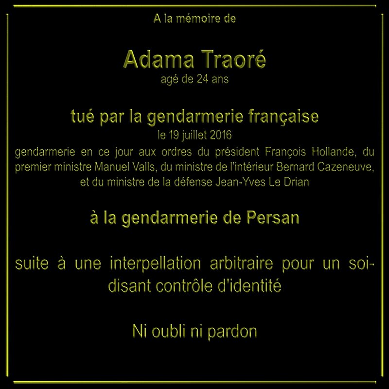 A la mémoire de Adama Traoré copier