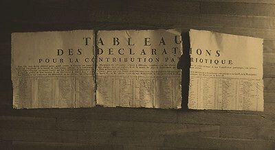 Le 29 juillet 1790 à Mamers : Enregistrement de lois, rôle des contributions et droit de pied fourché.
