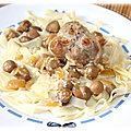 Paupiettes de veau à la crème