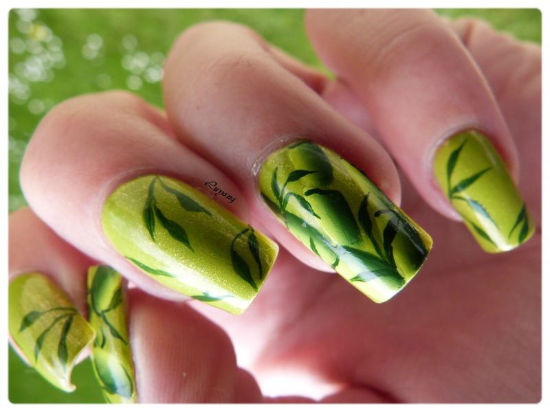 Nail art Bambou hommage à Supernana Les ongles de Luyang