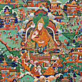 A fine thangka of the fifth dalai lama, tibet, late 18th century
