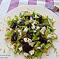 Salade de betterave à la mozarella pour le défi recettes autour d'un ingrédient 18ème édition
