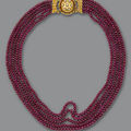 A ruby and diamond necklace, by buccellati, circa 1950