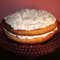 Gâteau à l'orange & crème au chocolat blanc