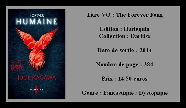 Chronique Julie Kagawa Blood Of Eden T3 Forever - 