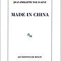 Livre : made in china de jean-philippe toussaint - 2017