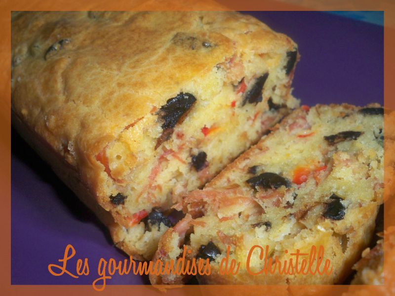 Cake Aux Olives Noires Jambon Cru Poivrons Et Parmesan Les