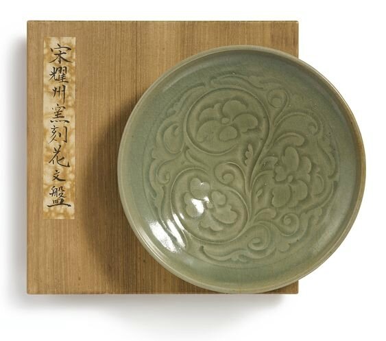 A carved 'Yaozhou' dish, Northern Song dynasty (960-1127)