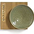 A carved 'yaozhou' dish, northern song dynasty (960-1127)