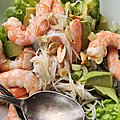 Salade asiatique aux crevettes