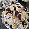 Ghribia montecaos marbré vanille chocolat (gâteaux algériens)