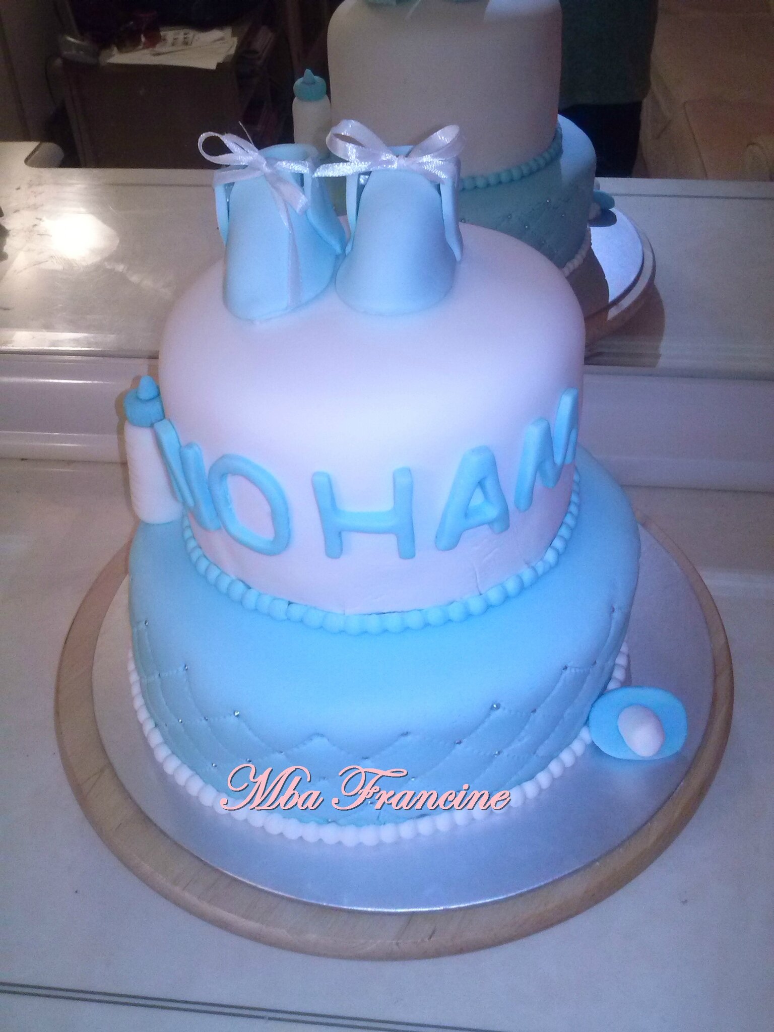 Gateau De Bapteme Pour Garcon Baptism Cake Design For Baby Boy La Galerie Des Creations De Gateaux