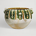 A large sancai-glazed pottery jar, Tang dynasty (618-907)