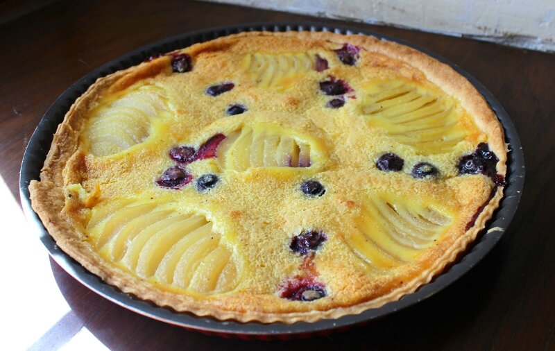 Tarte poire myrtilles