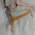 Tableaux de nus dessin et peinture modèle vivant (5)