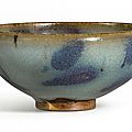 A rare and superb Junyao purple-splashed 'bubble' bowl, Jin dynasty