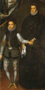 Caracca_Ritratto di Margherita con il figlio Carlo Emanuele I, olio su tela, ca