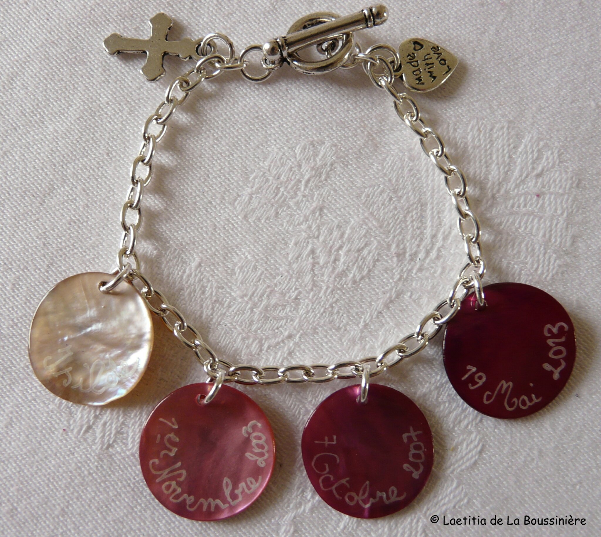 Bracelet de Première Communion du chaîne métal classique
