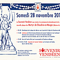 28 novembre 2015, le souvenir vendéen à chaudron-en-mauges