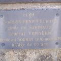 Plaque en mémoire du général Sapinaud