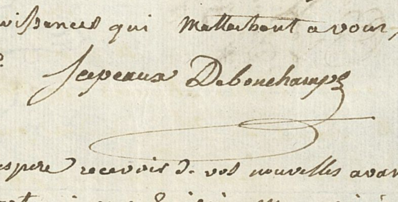 Signature Madame de Bonchamps