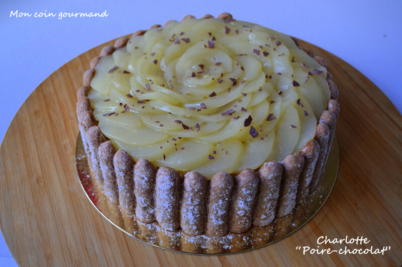 charlotte "poire-chocolat" - mon coin gourmand